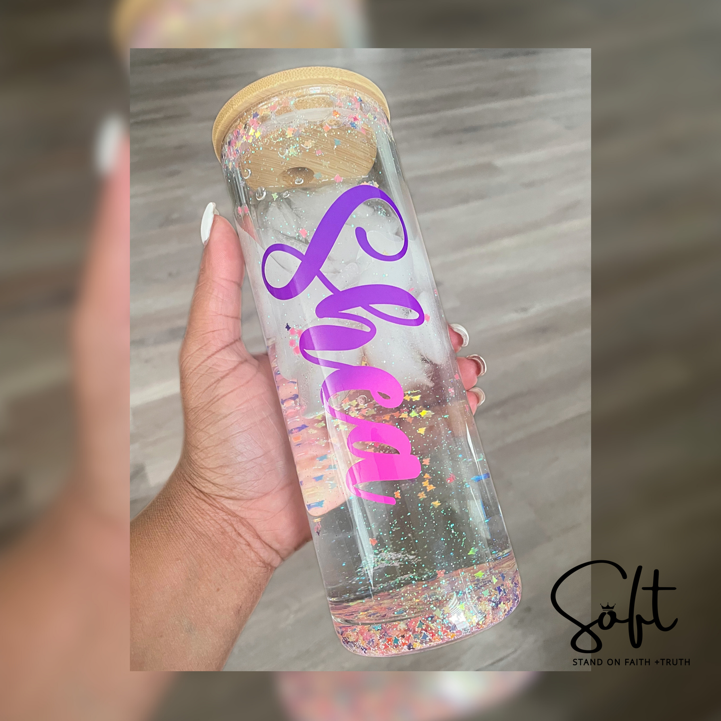 Custom Snow Globe tumbler