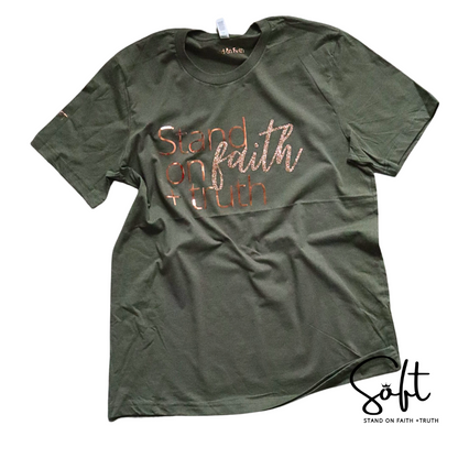 Stand on Faith Metallic T-shirt (unisex)