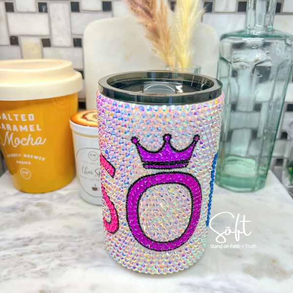 Keep Calm & Drink Iced Coffee Bling Tumbler