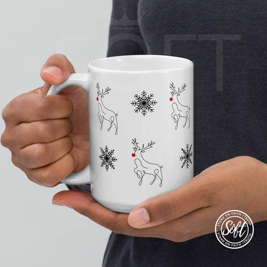 Doodle Reindeer mug