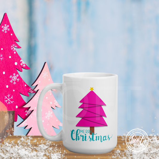 Hot Pink Tree mug