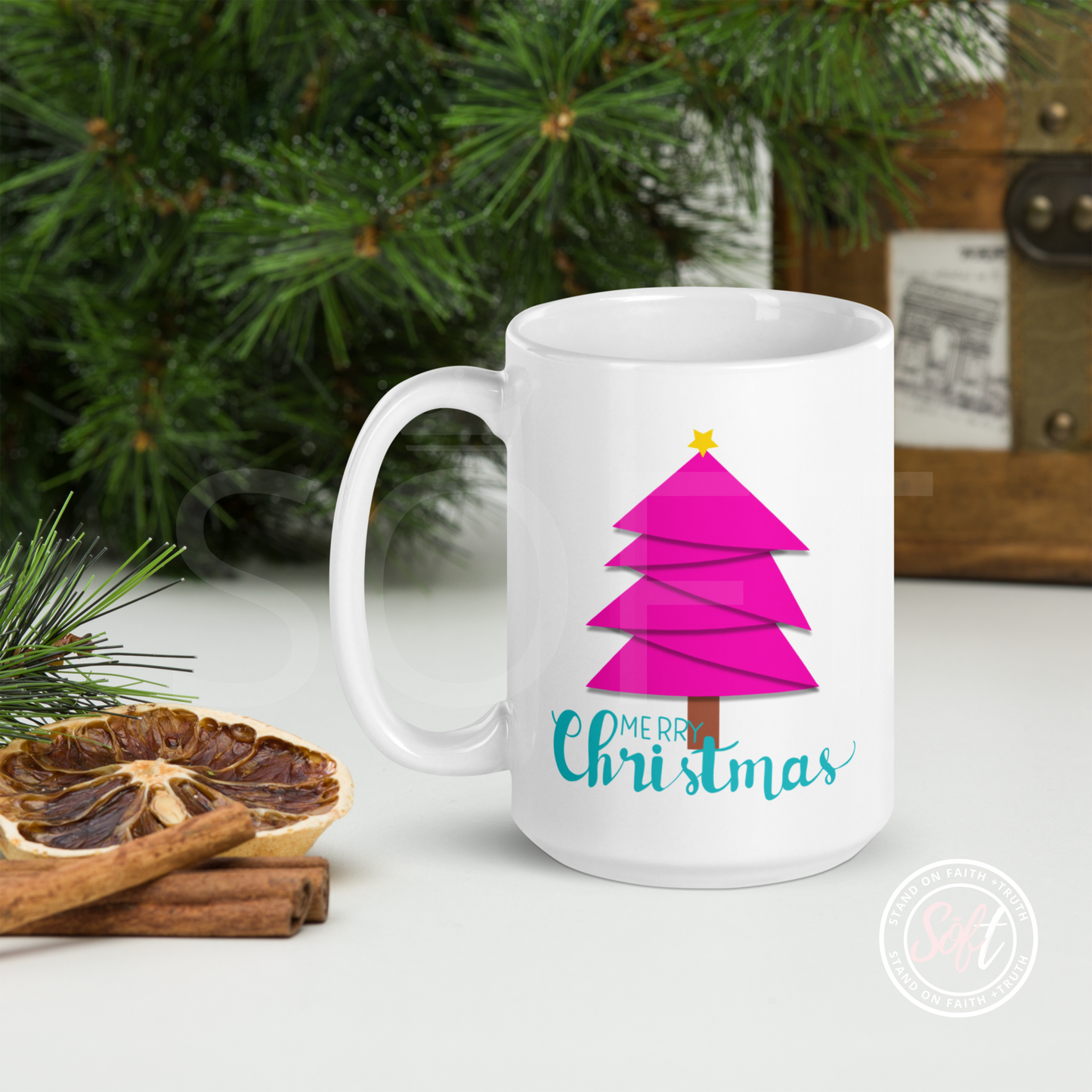 Hot Pink Tree mug