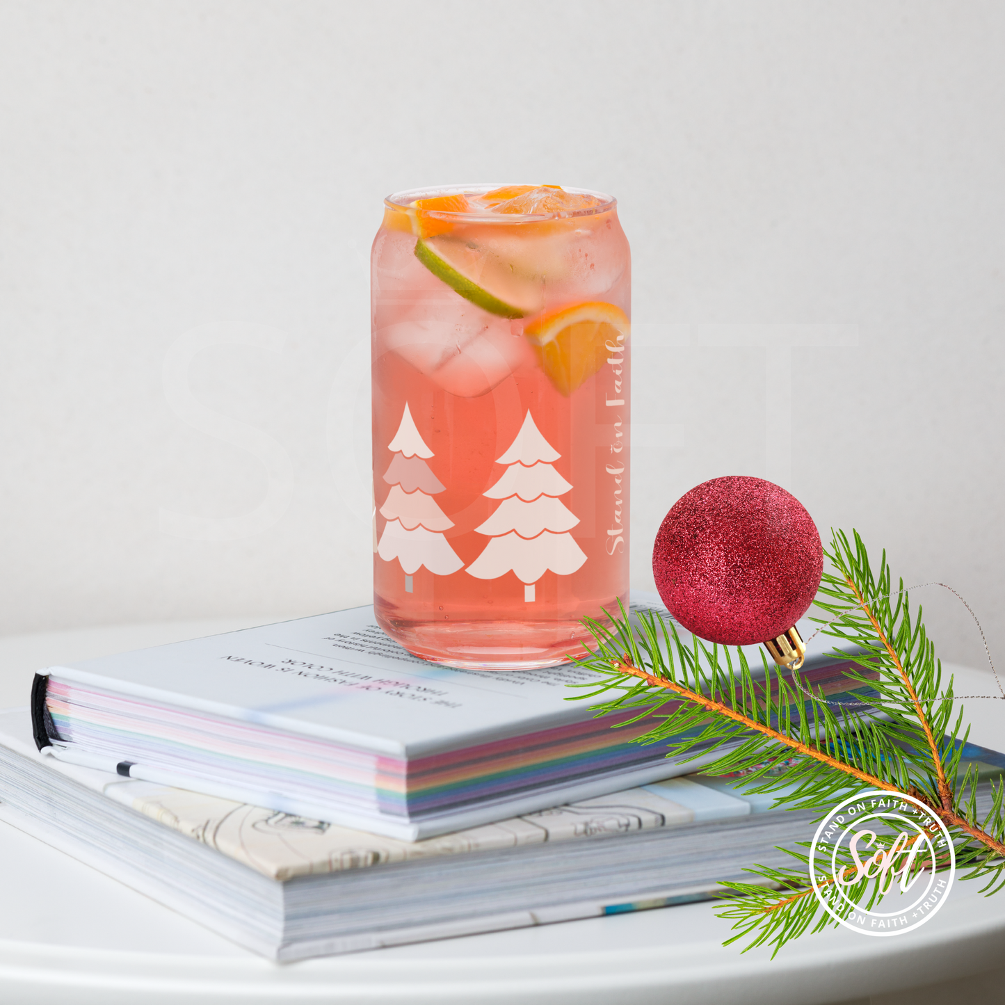 Blush Tree Can-shaped glass