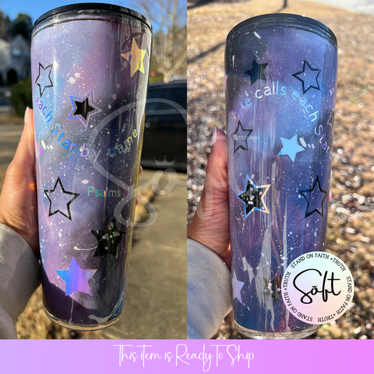 Galaxy Snow Globe 22 0z Tumbler