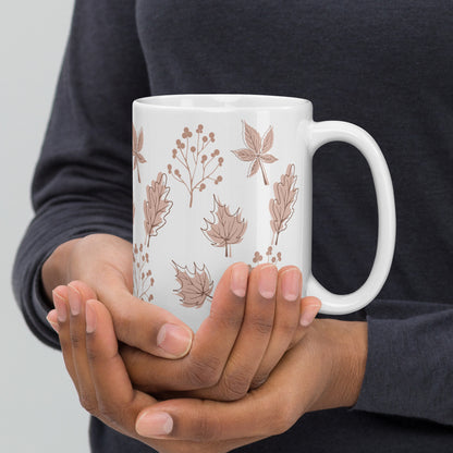 Mauve Leaves Mug