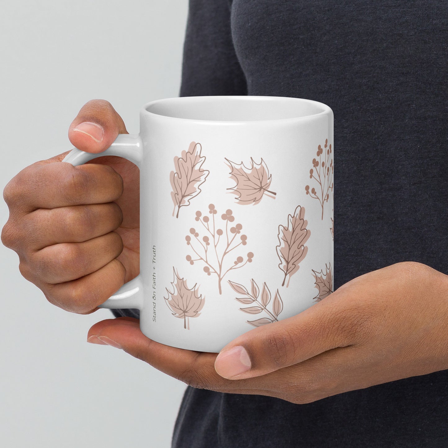 Mauve Leaves Mug