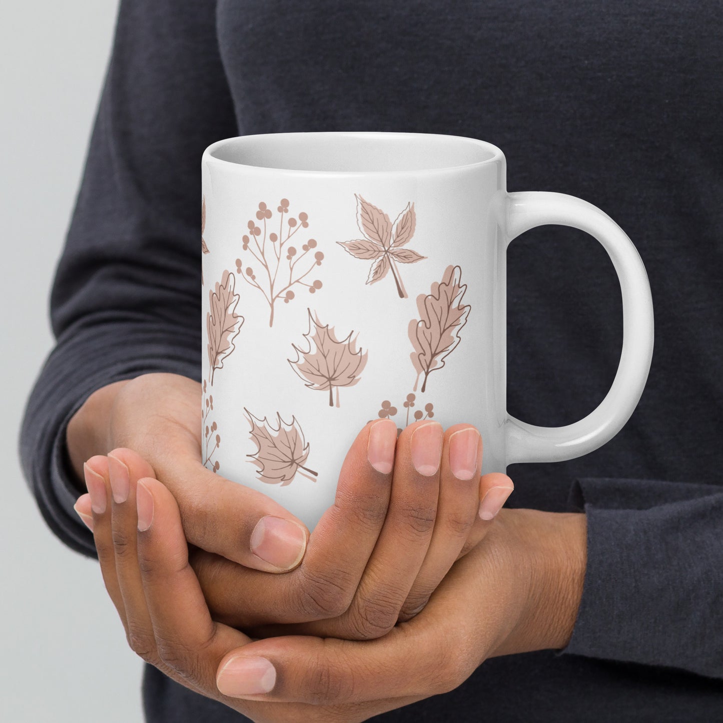 Mauve Leaves Mug